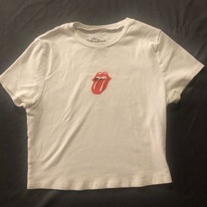 Urban outfitters Rolling Stones crop top